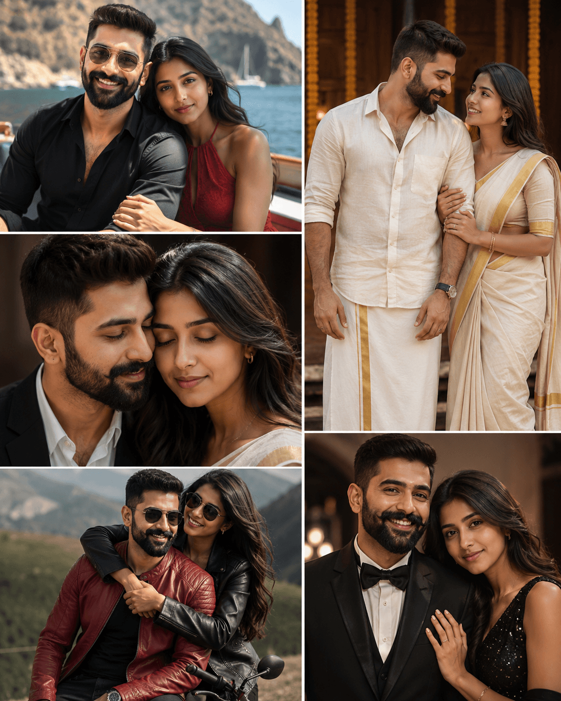 Result generated from AI Romantic Couple Photoshoot Prompt | Cinematic 8K Luxury Fashion & Adventure Portraits